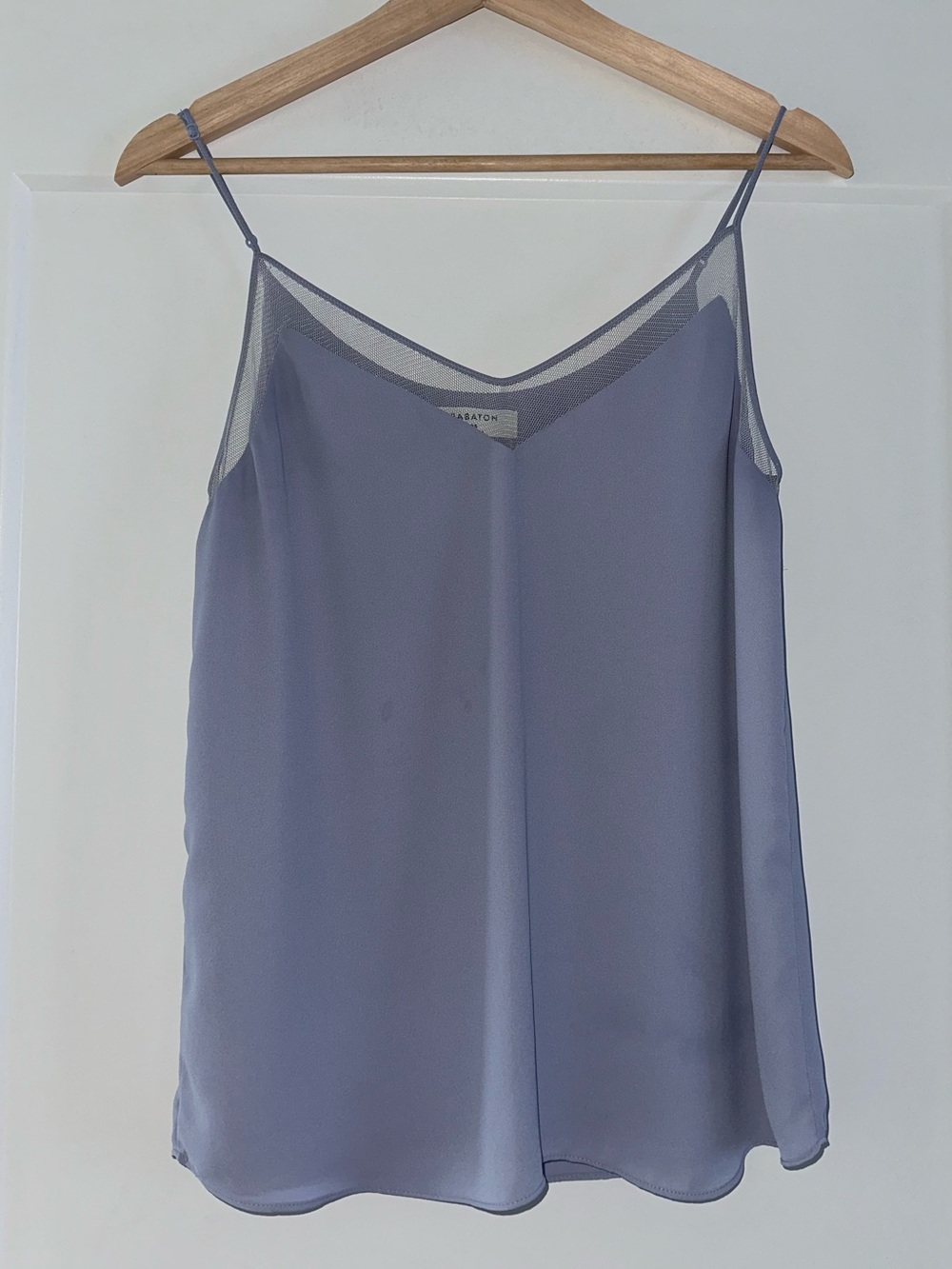 Babaton Aritzia Dusky Periwinkle Blue V-Neck Cami Top, Size S